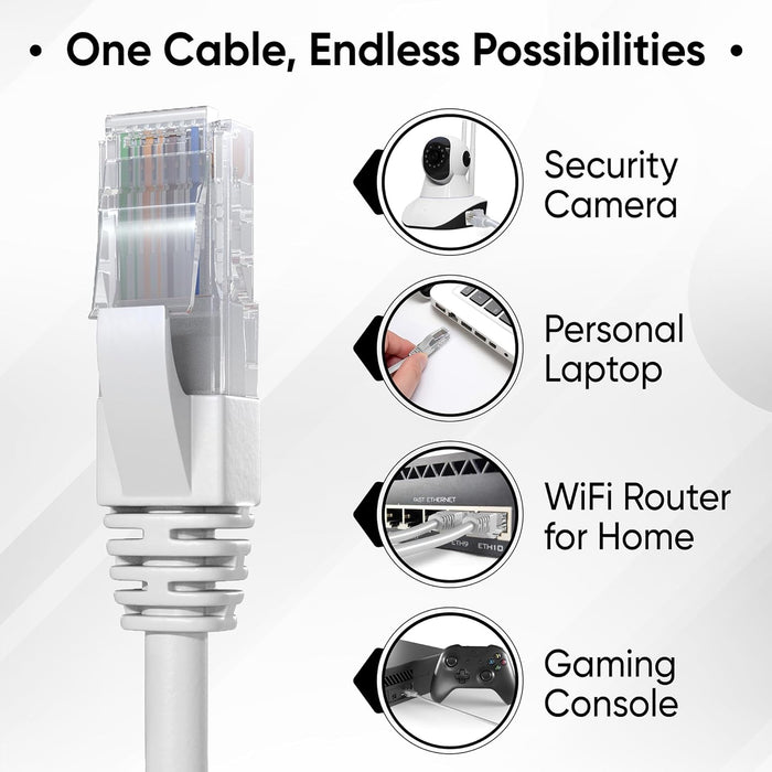 Cable Ethernet a Granel Cat 6 De 305m, para Internet Rápida & Fiable - AWG24 Cat6, 1 Gbps Internet Cable 250 MHz UTP CCA (Gris)